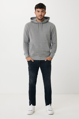 IQONIQ Rila Lightweight Hoodie aus recycelter Baumwolle light heather anthracite bedrucken, Art.-Nr. T9404.034.XXXL