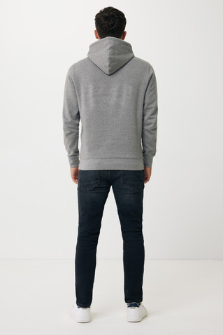 IQONIQ Rila Lightweight Hoodie aus recycelter Baumwolle light heather anthracite bedrucken, Art.-Nr. T9404.034.XXXL