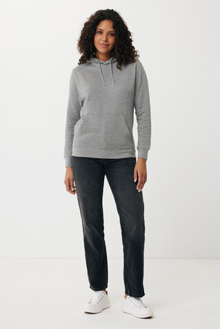 IQONIQ Rila Lightweight Hoodie aus recycelter Baumwolle light heather anthracite bedrucken, Art.-Nr. T9404.034.XXXL