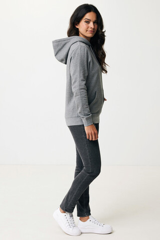 IQONIQ Rila Lightweight Hoodie aus recycelter Baumwolle light heather anthracite bedrucken, Art.-Nr. T9404.034.XXXL