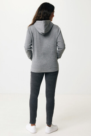 IQONIQ Rila Lightweight Hoodie aus recycelter Baumwolle light heather anthracite bedrucken, Art.-Nr. T9404.034.XXXL