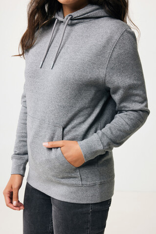 IQONIQ Rila Lightweight Hoodie aus recycelter Baumwolle light heather anthracite bedrucken, Art.-Nr. T9404.034.XXXL