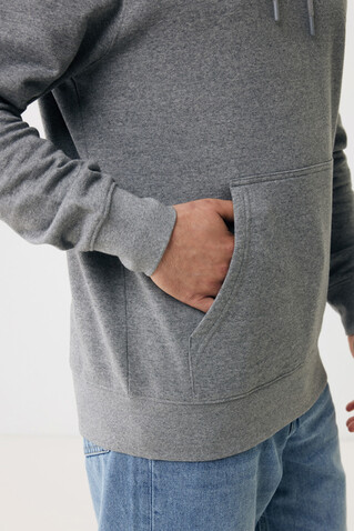 IQONIQ Rila Lightweight Hoodie aus recycelter Baumwolle light heather anthracite bedrucken, Art.-Nr. T9404.034.XXXL