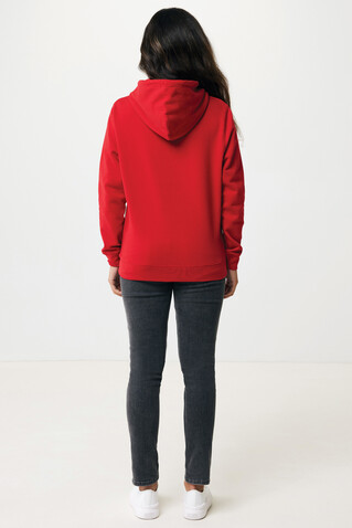 IQONIQ Rila Lightweight Hoodie aus recycelter Baumwolle rot bedrucken, Art.-Nr. T9404.029.S
