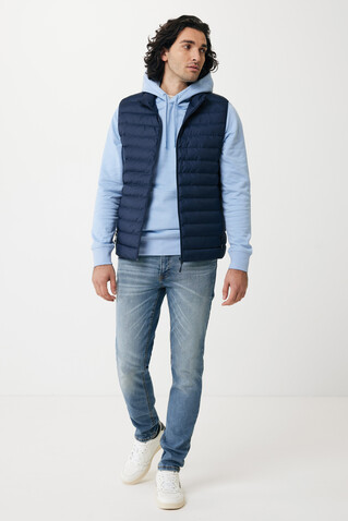 IQONIQ Rila Lightweight Hoodie aus recycelter Baumwolle sky blue bedrucken, Art.-Nr. T9404.022.M