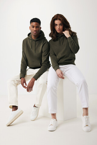 IQONIQ Rila Lightweight Hoodie aus recycelter Baumwolle khaki bedrucken, Art.-Nr. T9404.020.S