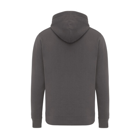 IQONIQ Rila Lightweight Hoodie aus recycelter Baumwolle anthrazit bedrucken, Art.-Nr. T9404.019.S