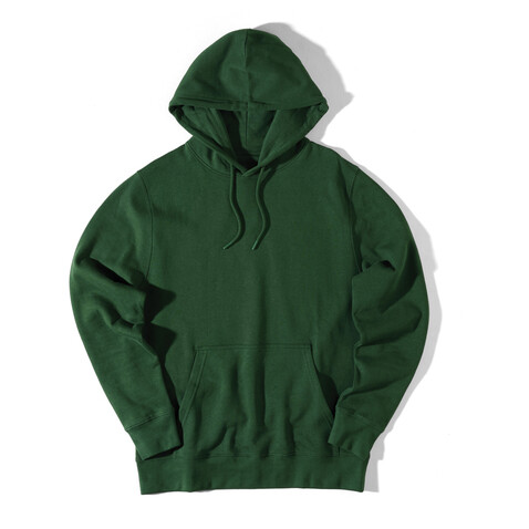 IQONIQ Rila Lightweight Hoodie aus recycelter Baumwolle forest green bedrucken, Art.-Nr. T9404.005.L