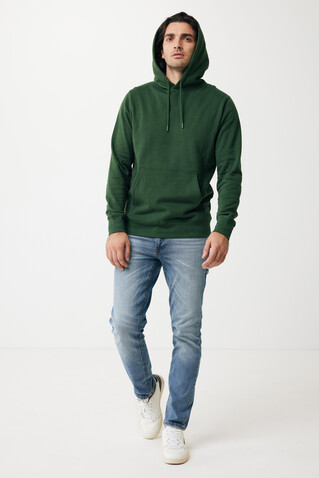 IQONIQ Rila Lightweight Hoodie aus recycelter Baumwolle forest green bedrucken, Art.-Nr. T9404.005.L