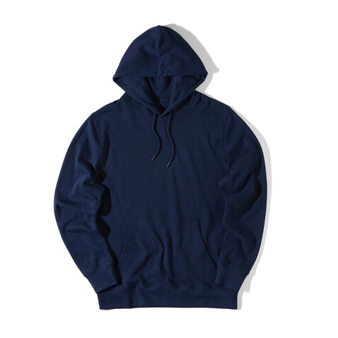 IQONIQ Rila Lightweight Hoodie aus recycelter Baumwolle navy blau bedrucken, Art.-Nr. T9404.002.XL