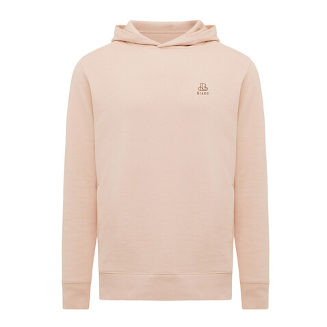 IQONIQ Yengo Hoodie mit Seitentaschen aus rec. Baumwolle peach nectar bedrucken, Art.-Nr. T9405.038.L
