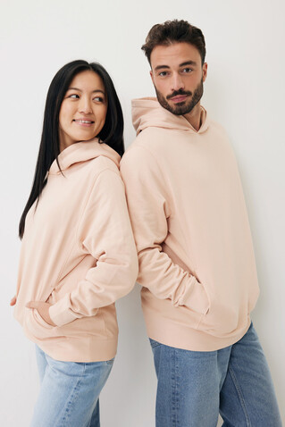 IQONIQ Yengo Hoodie mit Seitentaschen aus rec. Baumwolle peach nectar bedrucken, Art.-Nr. T9405.038.L