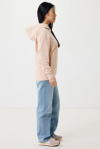 IQONIQ Yengo Hoodie mit Seitentaschen aus rec. Baumwolle peach nectar bedrucken, Art.-Nr. T9405.038.L