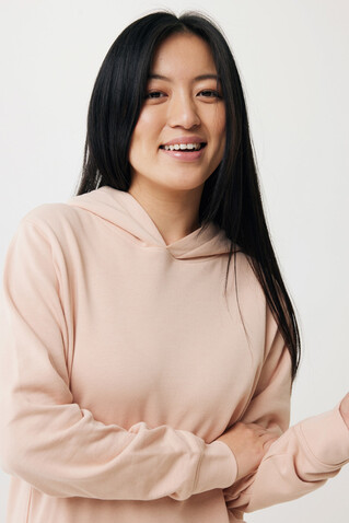 IQONIQ Yengo Hoodie mit Seitentaschen aus rec. Baumwolle peach nectar bedrucken, Art.-Nr. T9405.038.L