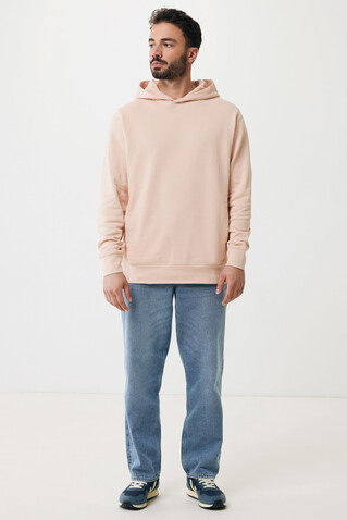 IQONIQ Yengo Hoodie mit Seitentaschen aus rec. Baumwolle peach nectar bedrucken, Art.-Nr. T9405.038.L