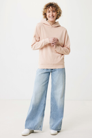 IQONIQ Yengo Hoodie mit Seitentaschen aus rec. Baumwolle peach nectar bedrucken, Art.-Nr. T9405.038.L