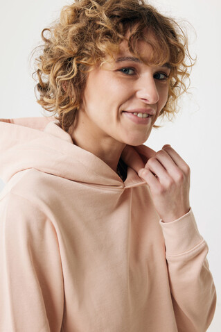 IQONIQ Yengo Hoodie mit Seitentaschen aus rec. Baumwolle peach nectar bedrucken, Art.-Nr. T9405.038.L