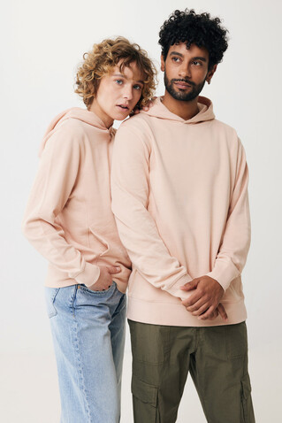 IQONIQ Yengo Hoodie mit Seitentaschen aus rec. Baumwolle peach nectar bedrucken, Art.-Nr. T9405.038.L