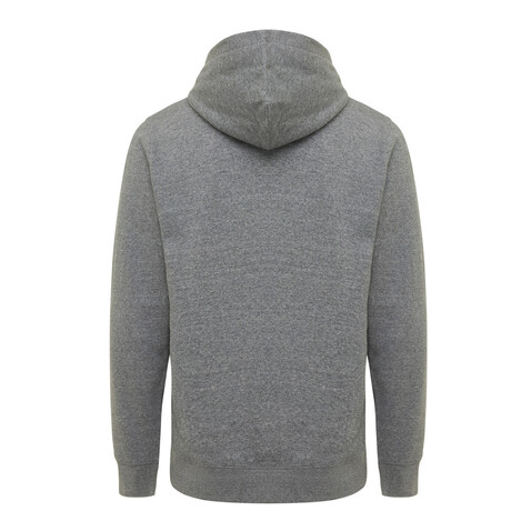 IQONIQ Yengo Hoodie mit Seitentaschen aus rec. Baumwolle light heather anthracite bedrucken, Art.-Nr. T9405.034.S