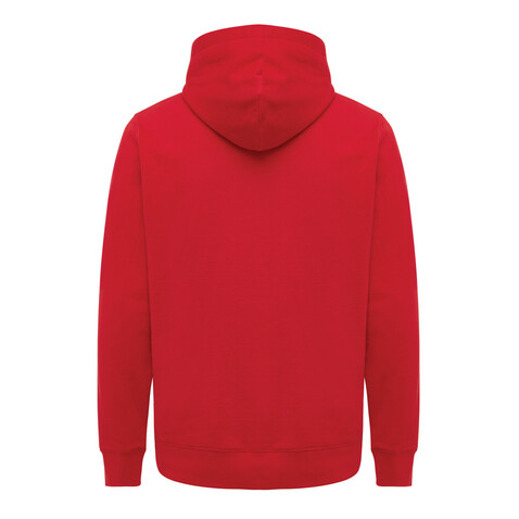 IQONIQ Yengo Hoodie mit Seitentaschen aus rec. Baumwolle rot bedrucken, Art.-Nr. T9405.029.XXS