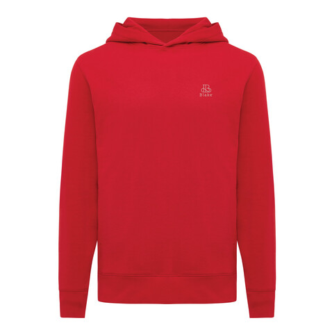 IQONIQ Yengo Hoodie mit Seitentaschen aus rec. Baumwolle rot bedrucken, Art.-Nr. T9405.029.XXS