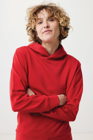 IQONIQ Yengo Hoodie mit Seitentaschen aus rec. Baumwolle rot bedrucken, Art.-Nr. T9405.029.XXS