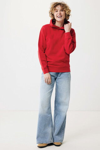 IQONIQ Yengo Hoodie mit Seitentaschen aus rec. Baumwolle rot bedrucken, Art.-Nr. T9405.029.XXS
