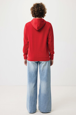 IQONIQ Yengo Hoodie mit Seitentaschen aus rec. Baumwolle rot bedrucken, Art.-Nr. T9405.029.XXS