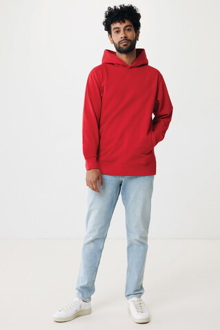 IQONIQ Yengo Hoodie mit Seitentaschen aus rec. Baumwolle rot bedrucken, Art.-Nr. T9405.029.XXS