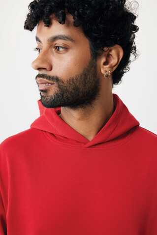 IQONIQ Yengo Hoodie mit Seitentaschen aus rec. Baumwolle rot bedrucken, Art.-Nr. T9405.029.XXS