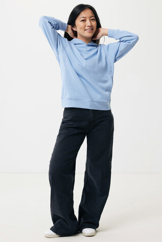 IQONIQ Yengo Hoodie mit Seitentaschen aus rec. Baumwolle sky blue bedrucken, Art.-Nr. T9405.022.S