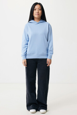 IQONIQ Yengo Hoodie mit Seitentaschen aus rec. Baumwolle sky blue bedrucken, Art.-Nr. T9405.022.S