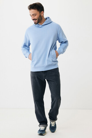 IQONIQ Yengo Hoodie mit Seitentaschen aus rec. Baumwolle sky blue bedrucken, Art.-Nr. T9405.022.S