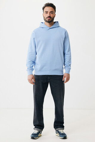 IQONIQ Yengo Hoodie mit Seitentaschen aus rec. Baumwolle sky blue bedrucken, Art.-Nr. T9405.022.S