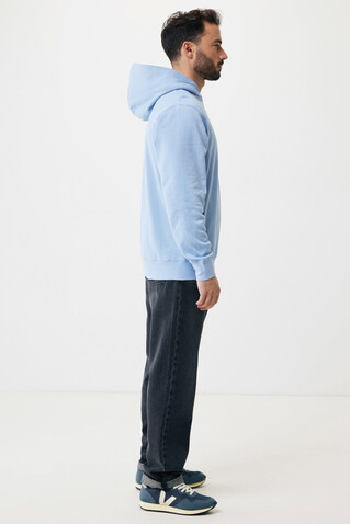 IQONIQ Yengo Hoodie mit Seitentaschen aus rec. Baumwolle sky blue bedrucken, Art.-Nr. T9405.022.S