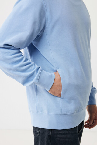 IQONIQ Yengo Hoodie mit Seitentaschen aus rec. Baumwolle sky blue bedrucken, Art.-Nr. T9405.022.S