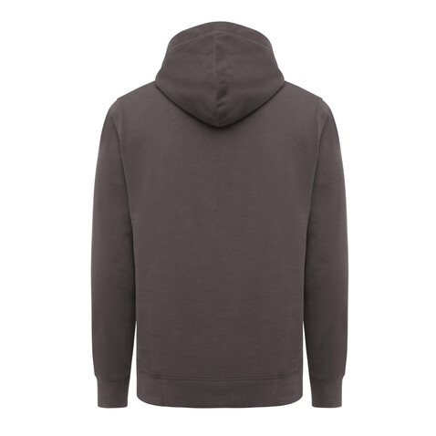 IQONIQ Yengo Hoodie mit Seitentaschen aus rec. Baumwolle anthrazit bedrucken, Art.-Nr. T9405.019.XXL