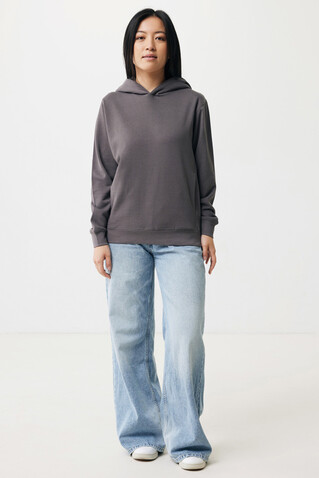 IQONIQ Yengo Hoodie mit Seitentaschen aus rec. Baumwolle anthrazit bedrucken, Art.-Nr. T9405.019.XXL