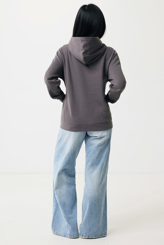 IQONIQ Yengo Hoodie mit Seitentaschen aus rec. Baumwolle anthrazit bedrucken, Art.-Nr. T9405.019.XXL
