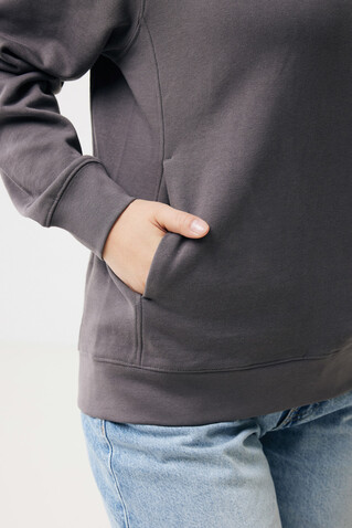 IQONIQ Yengo Hoodie mit Seitentaschen aus rec. Baumwolle anthrazit bedrucken, Art.-Nr. T9405.019.XXL