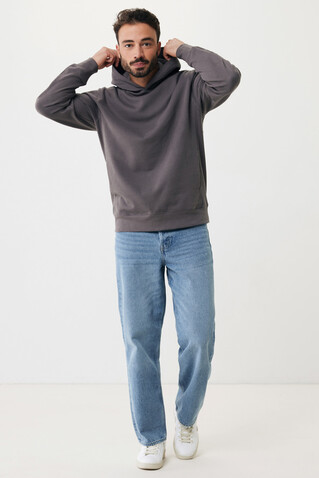 IQONIQ Yengo Hoodie mit Seitentaschen aus rec. Baumwolle anthrazit bedrucken, Art.-Nr. T9405.019.XXL