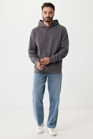 IQONIQ Yengo Hoodie mit Seitentaschen aus rec. Baumwolle anthrazit bedrucken, Art.-Nr. T9405.019.XXL