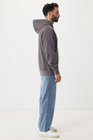 IQONIQ Yengo Hoodie mit Seitentaschen aus rec. Baumwolle anthrazit bedrucken, Art.-Nr. T9405.019.XXL