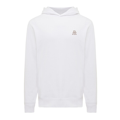 IQONIQ Yengo Hoodie mit Seitentaschen aus rec. Baumwolle recycled white bedrucken, Art.-Nr. T9405.004.XXS