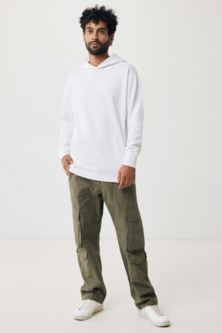 IQONIQ Yengo Hoodie mit Seitentaschen aus rec. Baumwolle recycled white bedrucken, Art.-Nr. T9405.004.XXS