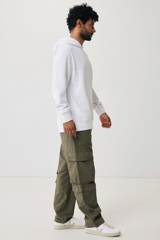 IQONIQ Yengo Hoodie mit Seitentaschen aus rec. Baumwolle recycled white bedrucken, Art.-Nr. T9405.004.XXS