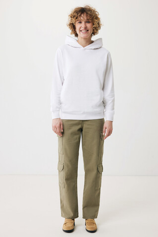 IQONIQ Yengo Hoodie mit Seitentaschen aus rec. Baumwolle recycled white bedrucken, Art.-Nr. T9405.004.XXS