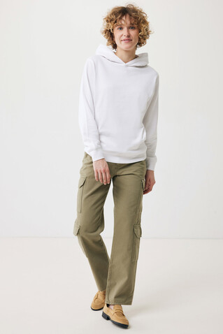 IQONIQ Yengo Hoodie mit Seitentaschen aus rec. Baumwolle recycled white bedrucken, Art.-Nr. T9405.004.XXS