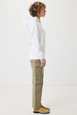 IQONIQ Yengo Hoodie mit Seitentaschen aus rec. Baumwolle recycled white bedrucken, Art.-Nr. T9405.004.XXS