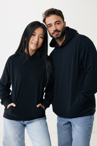 IQONIQ Yengo Hoodie mit Seitentaschen aus rec. Baumwolle schwarz bedrucken, Art.-Nr. T9405.001.XS IQONIQ Yengo Hoodie mit Seitentaschen aus rec. Baumwolle schwarz bedrucken, Art.-Nr. T9405.001.XS